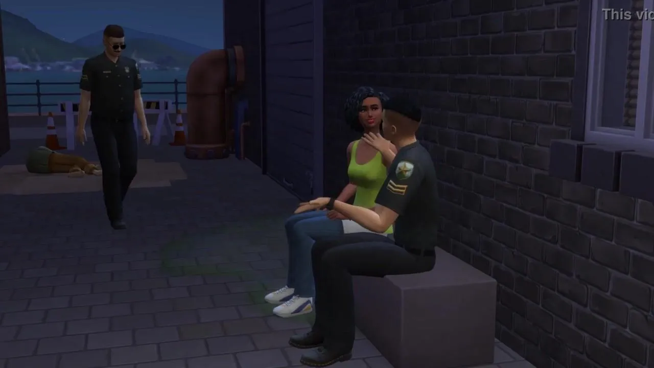 Free Black Barmaid Entertaining 2 Cops At The Back Alley (Promo) - The  Sims/ CG Manga Porn Video - Ebony 8