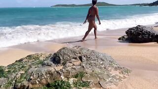 Large Butt Lalin Girl mother I'd like to fuck at a In Nature's Garb Beach