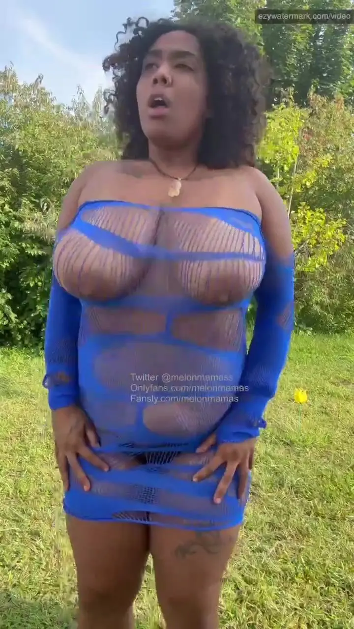 Biggest Black Tits In Public - Free Gorgeous Black big beautiful woman plays with her Giant Natural Breasts  in Public Porn Video - Ebony 8