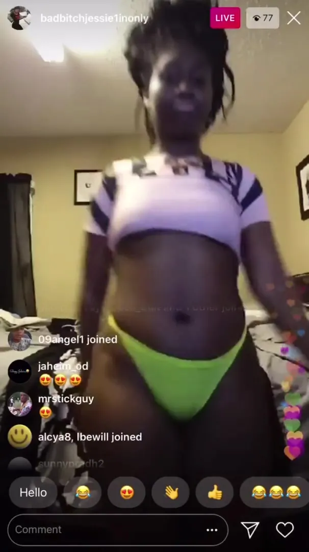 Black Porn Live - Free Bad Bitch Jessie on Instagram Live Twerking Fat Black Ass and Showing  Tits Porn Video - Ebony 8