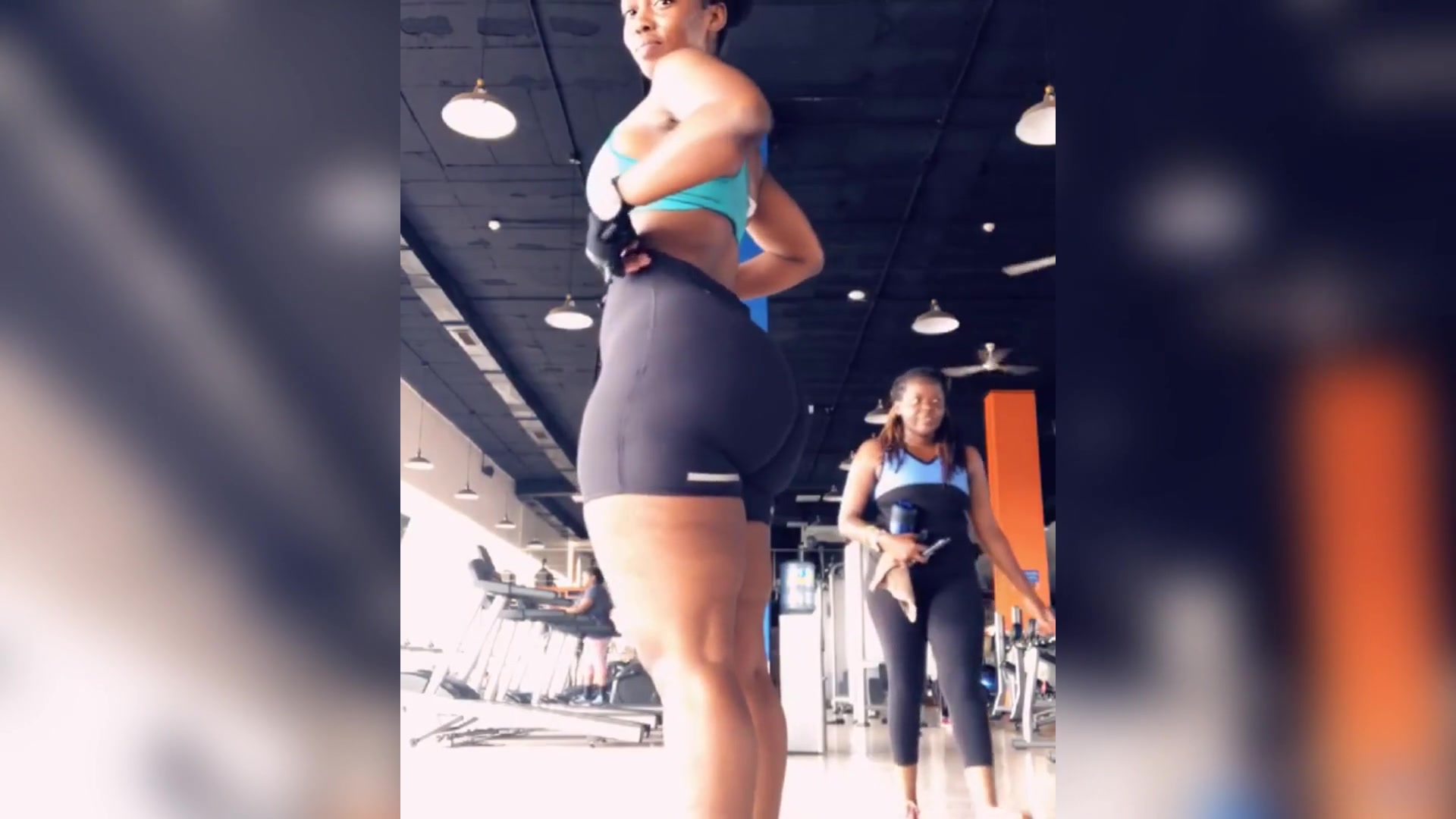 Big Black Ass Gym - Free Thick African Girl doing Big Booty Workout in Leggings [gym Video] Porn  Video - Ebony 8
