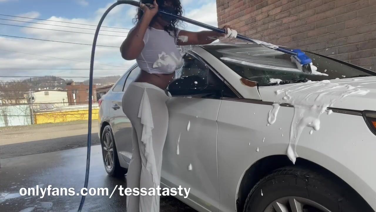 Free Tessa Palatable Gets Juicy and Wild at the CarWash Porn Video - Ebony 8