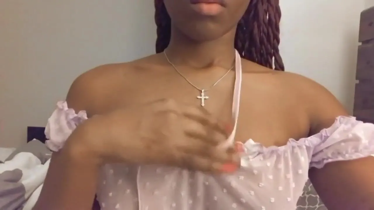 Free Solo Teasing Tits in Underware Porn Video - Ebony 8